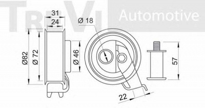TREVI AUTOMOTIVE td1683 -  Натяжной ролик, ремень ГРМ